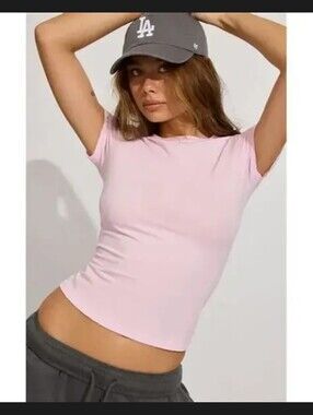 Garage Light Pink Fitted Short Sleeve Tee Size XS